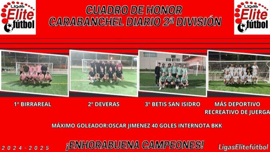 CUADRO DE HONOR. CARABANCHEL DIARIO 2ª DIVISIÓN